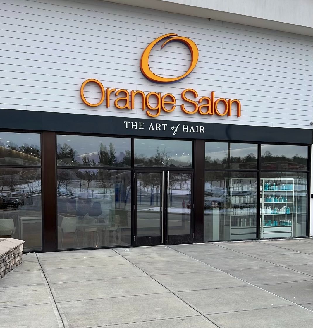 Orange front door