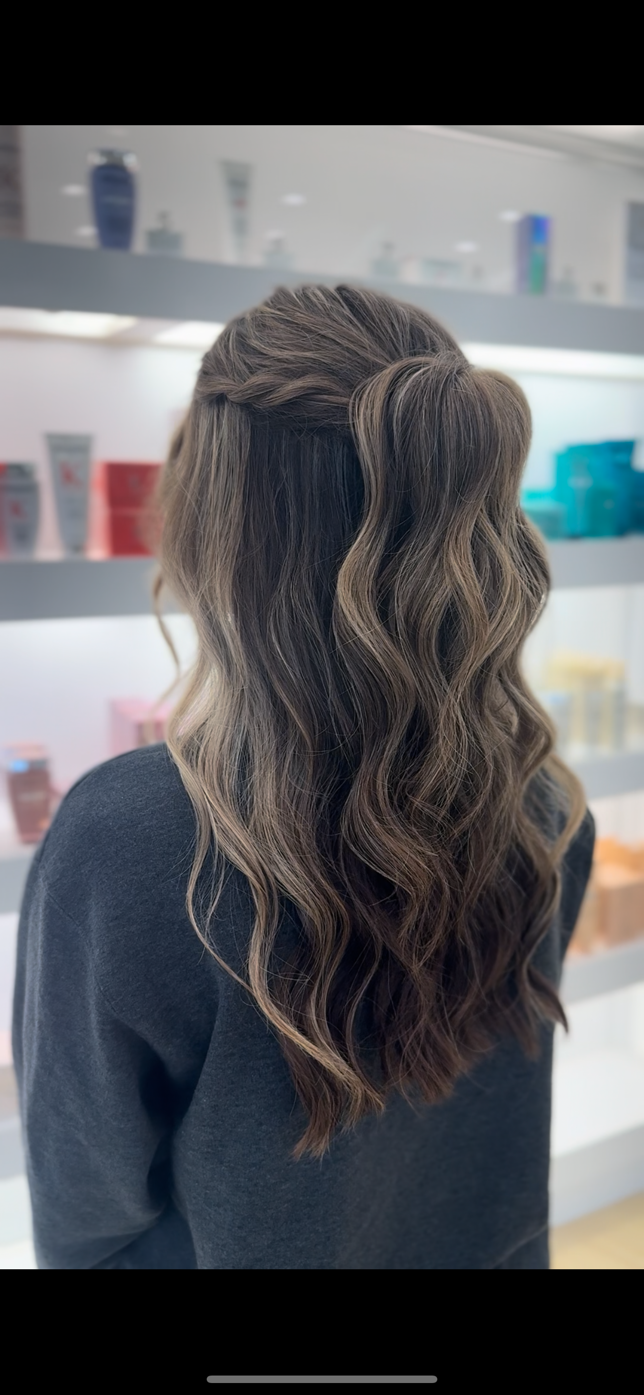 brunette updo with ponytails