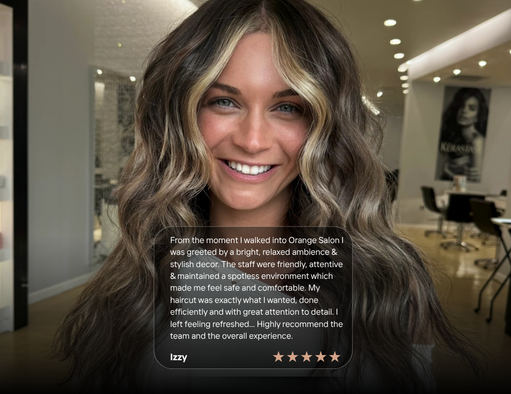 Orange Salon 5 star testimonial